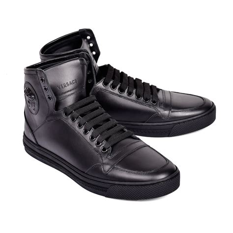 versace sneaker high black|gianni versace sneakers.